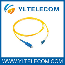 Corde optique 2.0mm LSZH de correction de SC / LC de fibre optique duplex de SM adaptée aux besoins du client